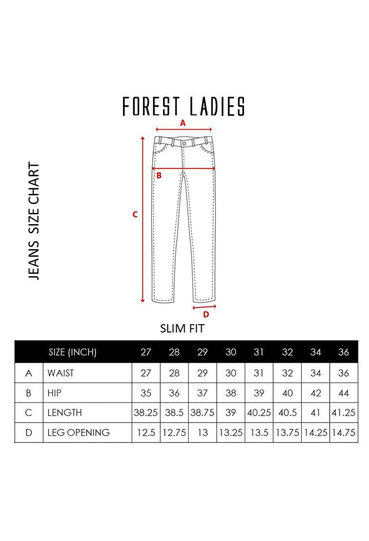 Ladies Slim Fit Stretchable Denim Jeans - 810356