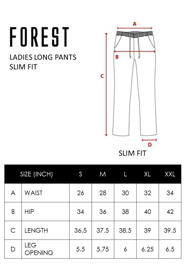 Ladies Slim Plain Elastic Roman Long Pant - 810381-01 Black