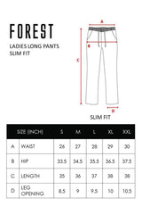 Forest Ladies Plain Elastic Waist Long Pants Women | Seluar Perempuan Panjang - 810463