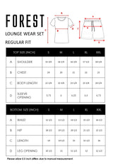 Forest Ladies Plain Tee & Shorts Soft-Touch Cotton Comfy  Lounge Set - 822173