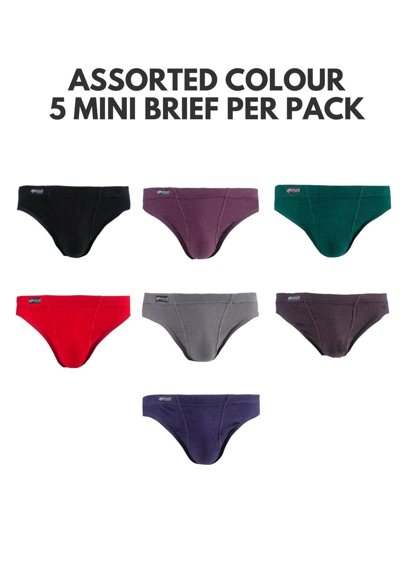 Underwear Mini Brief (5 Pieces) Assorted Colour - BUD5109M