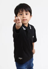 Forest Kids Premium Weight Cotton Stretchable Polo T Shirt Collar Tee | Baju T Shirt Budak Lelaki - FK20112