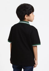 Forest Kids Soft Pique Cotton Colour Block Short Sleeve Cut & Sew T Shirt | T Shirt Budak Lelaki - FK20199