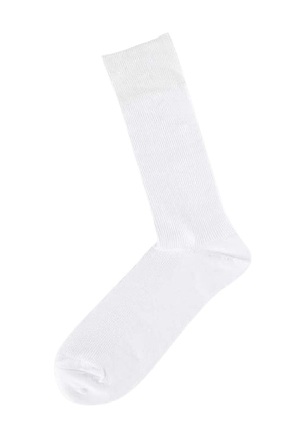 Byford Full Length Casual Socks All White - BSF877W