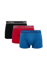 (3 Pcs) Forest Mens Cotton Spandex Shorty Brief Underwear Assorted Colours - FUD0101S