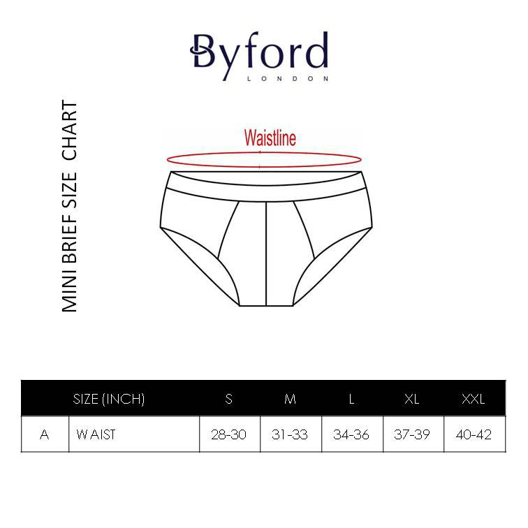Underwear 100% Cotton Mini Briefs ( 3 Pieces ) Assorted Colours - BUD313M