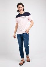 Forest Stretchable Cotton Colour Block Round Neck Tee | Baju T Shirt Lelaki - 23780