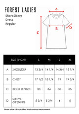 Ladies Short Sleeve Round Neck Dress - 821982