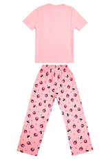 (1 Set) Forest x Disney D100 Mens / Ladies 100% Cotton Short Sleeve Long Bottom Pyjamas - WPD0020 / WPD0023