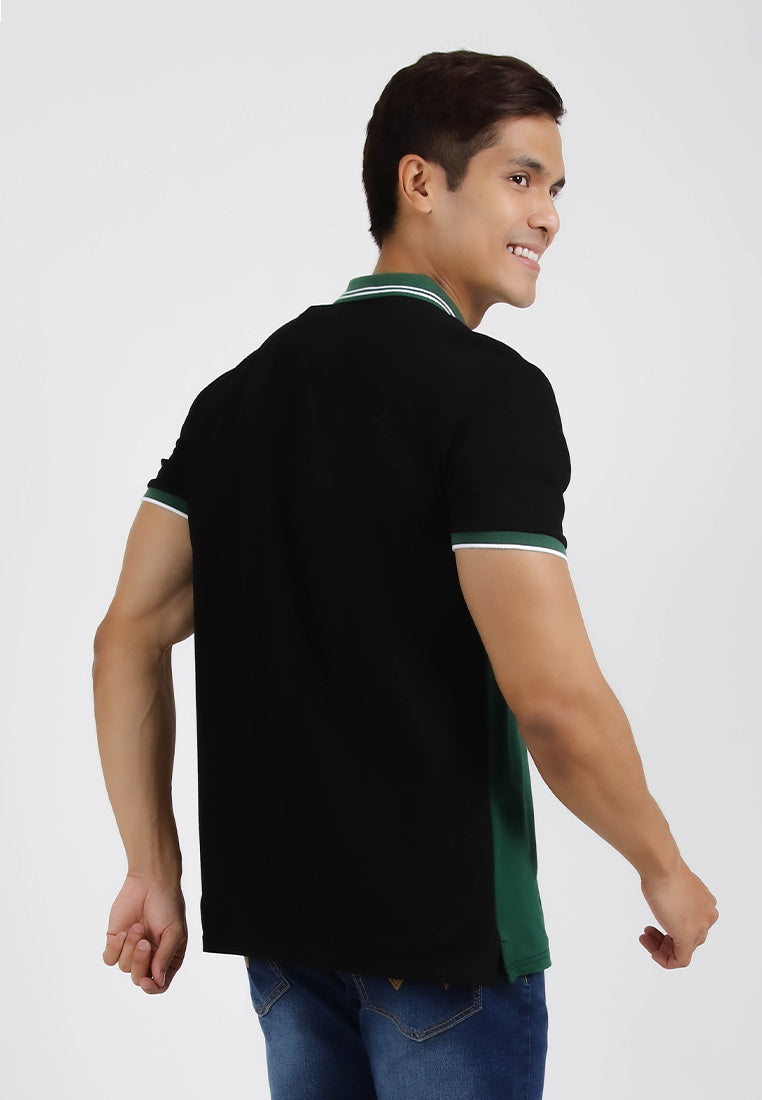Forest Soft Pique Cotton Colour Block Short Sleeve Cut & Sew Polo T Shirt | T Shirt Lelaki - 621329