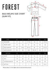 Forest x Hatta Dolmat Slim Fit Baju Melayu Set Baju Raya 2023 (Top & Bottom) - BM23853