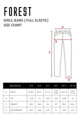 Kids Girl Jeans Long Pants - FK81001