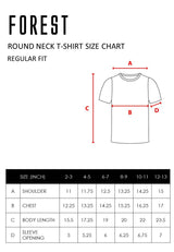 Forest Kids Colour Block Stretchable Round Neck Tee | Baju T Shirt Budak - FK20135