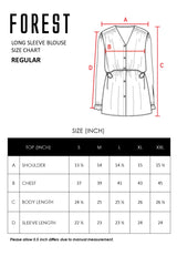 Forest x Hatta Dolmat Ladies Woven Floral Long Sleeve V Neck Button Blouse & Elastic Waist Long Skirt  - 822338 / 880006