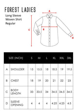 Ladies Woven Long sleeve Collar Long Length Shirt - 821904
