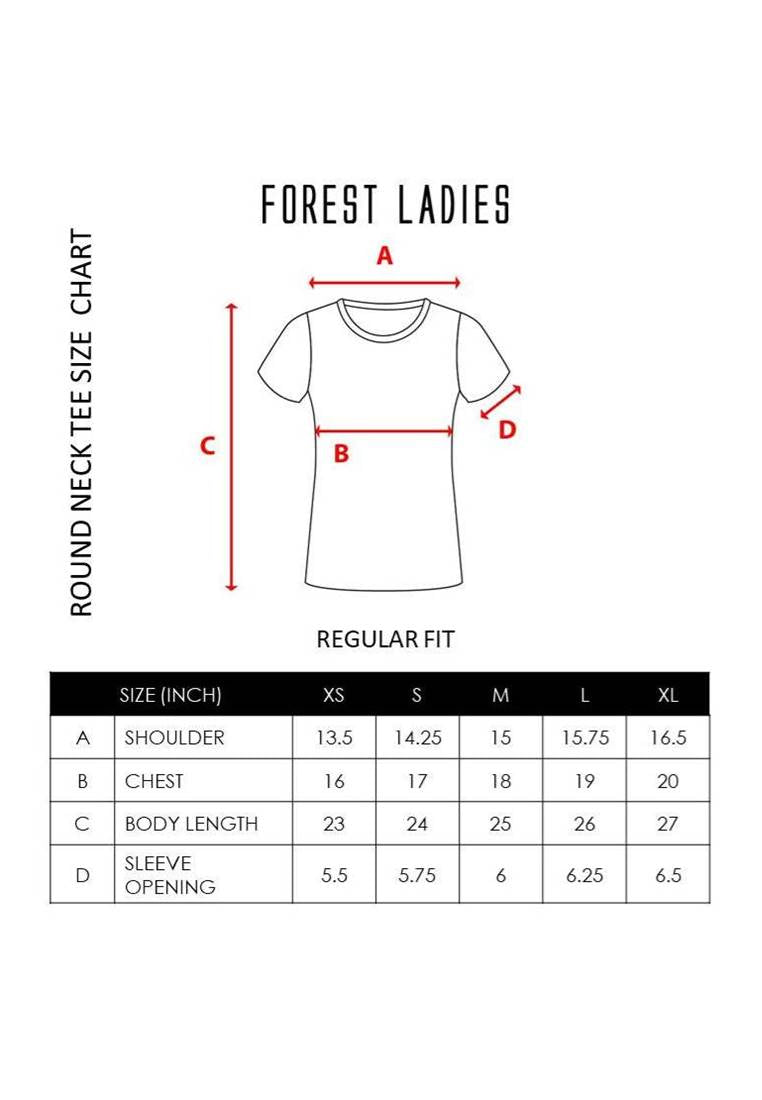 Forest X Disney Mickey Premium Effects Embroidered Fonts Round Neck Tee Women | Baju T shirt Perempuan - FW820026