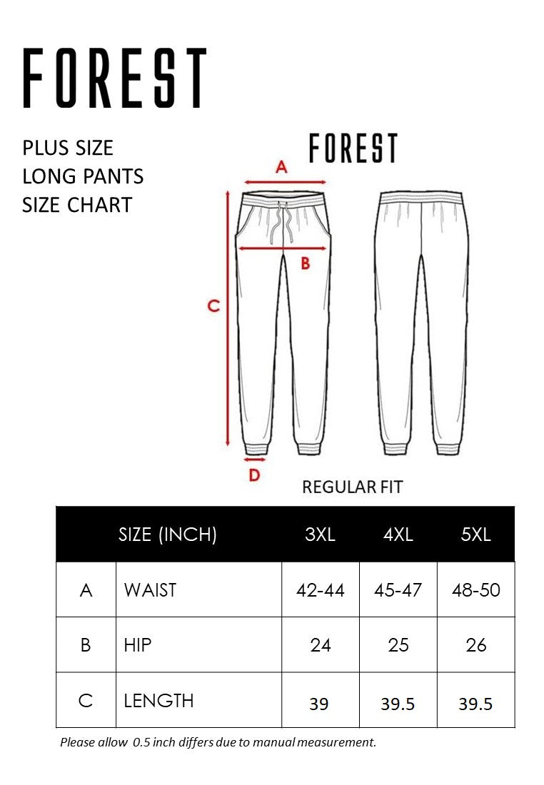 Forest Plus Size Jogger Pants Men | Plus Size Seluar Lelaki - PL10666