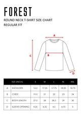 Forest 100% Cotton Round Neck Raglan Long Sleeve Plain Tee T Shirt Men | Baju T Shirt Lelaki Lengan Panjang - 23659