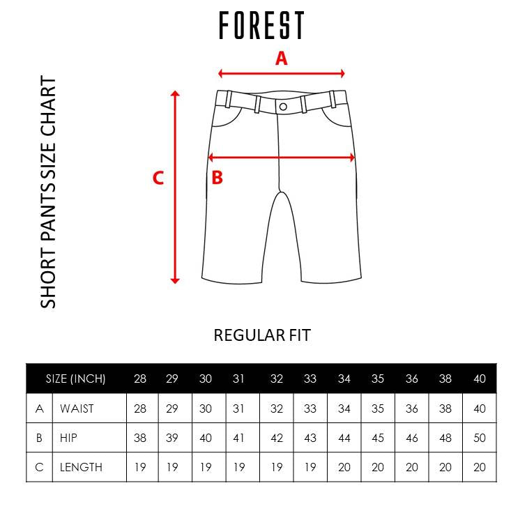 Forest Cotton Twill Plain Bermuda Shorts Pants Men | Seluar Pendek Lelaki - 670208