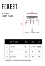 Forest Plus Size Stretchable Dri-Fit Sport Shorts Quick Dry Short Pants Men | Seluar Pendek Lelaki - PL65800