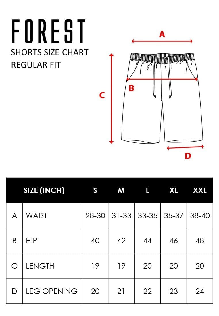 Forest Elastic Waist Leisure Short Pants Men | Seluar Pendek Lelaki - 65811