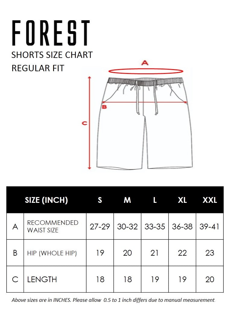 Forest Quick Dry Sport Shorts Training Short Pants Men | Seluar Pendek Lelaki - 65698 Black