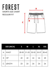 Forest Cotton Terry Casual Shorts Taping Sweatpants Short Pants Men | Seluar Pendek Lelaki - 65813