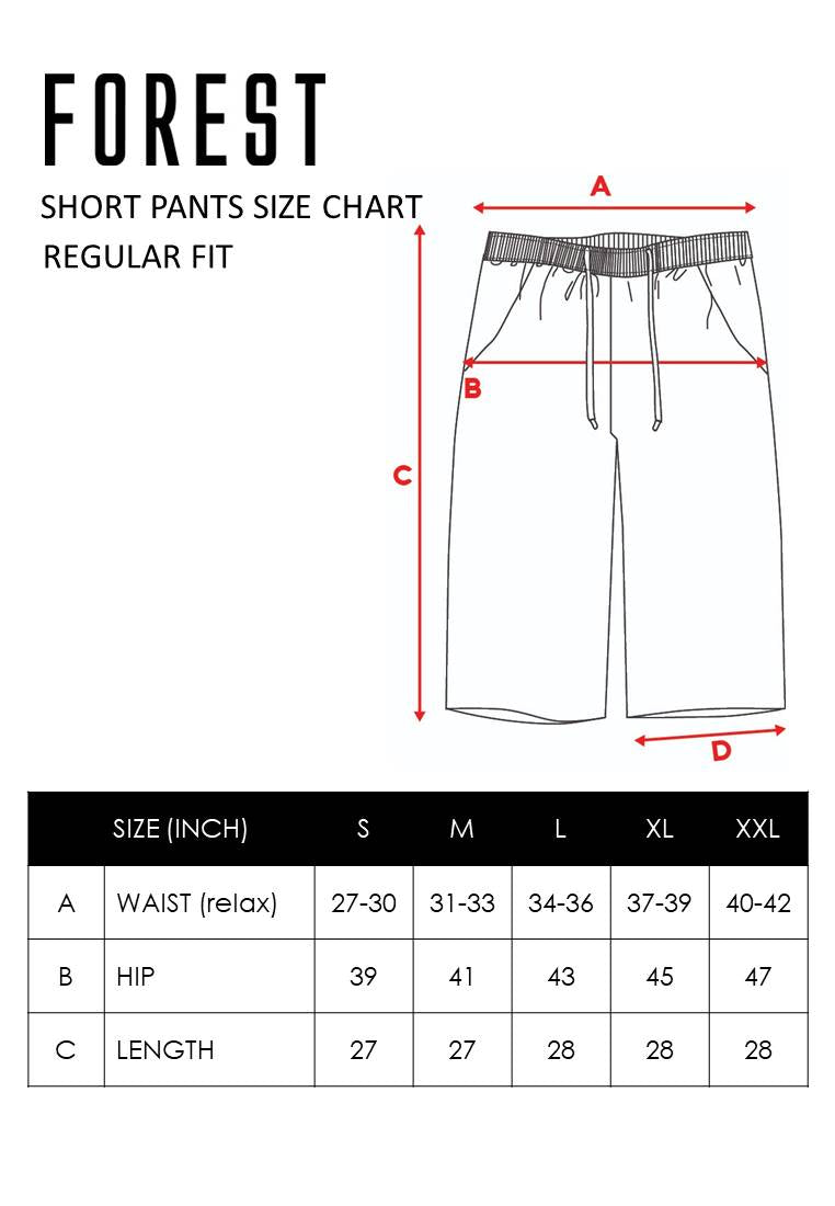 Forest Stretchable Dri Fit 3 Quarter Casual Shorts Men Quick Dry Short Pants Men | Seluar Pendek Lelak - 65817