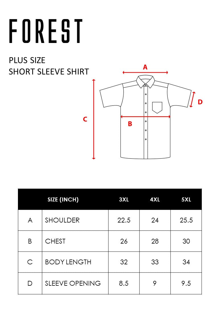 Forest Plus Size Cotton Woven Casual Plain Men Shirt | Plus Size Baju Kemeja Lelaki Saiz Besar - PL621119