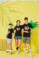 Forest X Disney Unisex Kids Fleece Premium Print Round Neck Tee | Baju T shirt Budak - FWK2009
