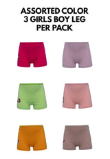 (3Pcs) Forest X Disney Girls Cotton Spandex Boyleg Brief Underwear Assorted Colour-WLJ0009BL