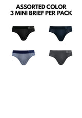 (2 Pcs) Mossimo Mens Microfibre Spandex Mini Brief Underwear Assorted Colours - MUB1038M