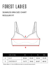 (1 Pc) Forest Ladies Nylon Spandex Seamless Bra Selected Colours - FBD0014L