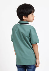 Forest Kids Premium Weight Cotton Stretchable Polo T Shirt Collar Tee | Baju T Shirt Budak Lelaki - FK20112