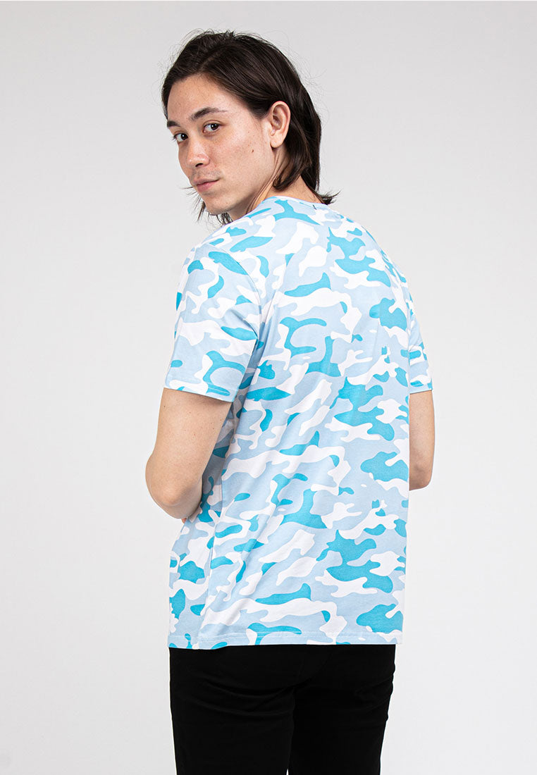 Forest Stretchable Cotton Camouflage Round Neck Tee | Baju T Shirt Lelaki - 23781
