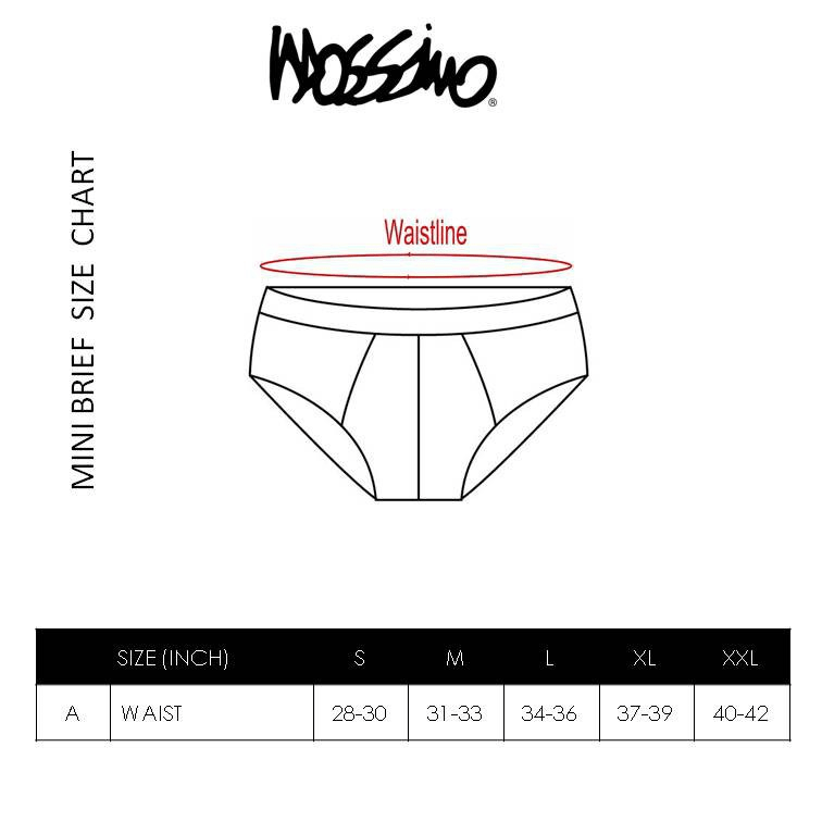 (3 Pcs) Mossimo Men Brief Cotton Spandex Men Underwear Assorted Colours - MUB1016M