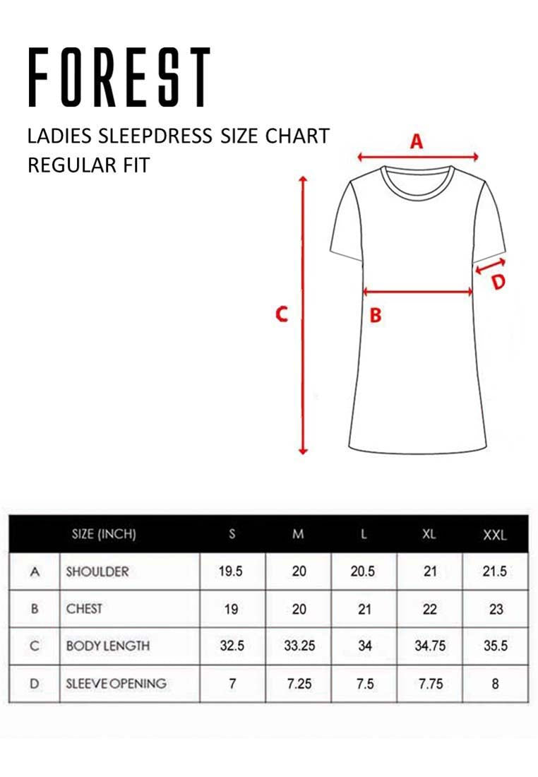 ( 1 Piece ) Forest X Shinchan 30th Anniversary Ladies 100% Cotton Sleepdress | Baju Tidur Wanita - CPD0014