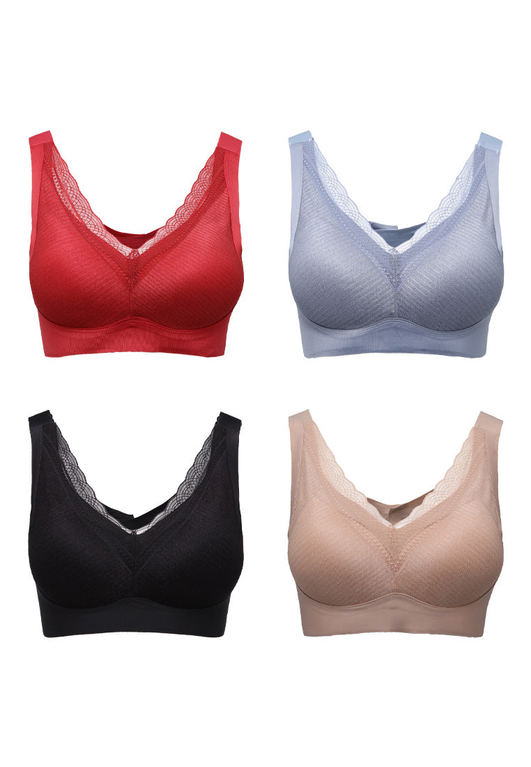 (1 Pc) Forest Ladies Nylon Spandex Seamless Bra Selected Colours - FBD0014L