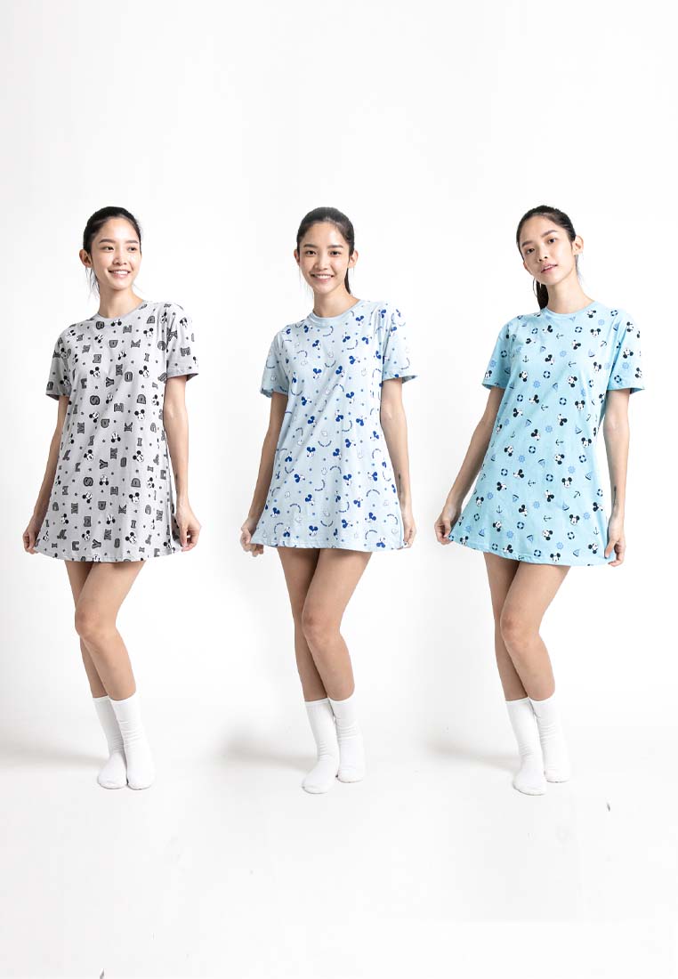( 1 Pc) Forest x Disney Ladies 100% Cotton Sleep Dress Pyjamas - WPD0016