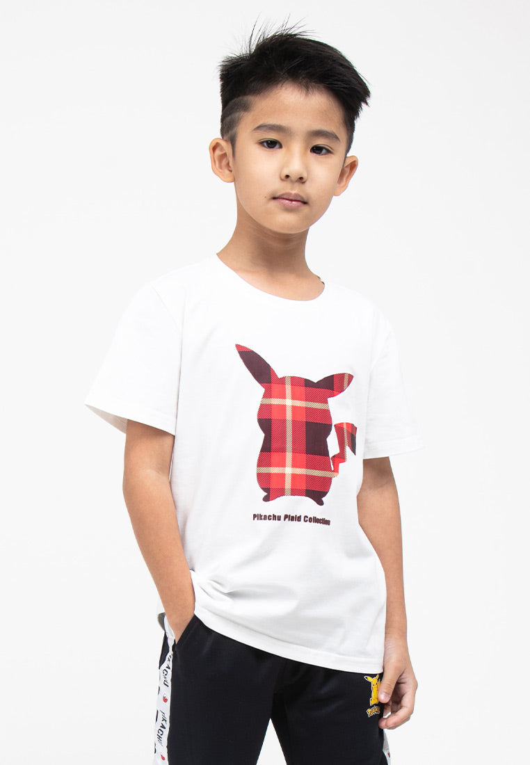 Forest Kids Pokémon Tarrtan Pikachu Round Neck Tshirt Men | Baju T Shirt Lelaki - FPK21001