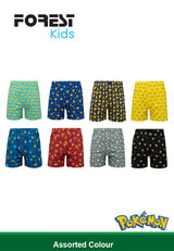 (2 Pcs) Pokémon Kids 100% Cotton Boxer Short Underwear Assorted Colours - PUJ1001X
