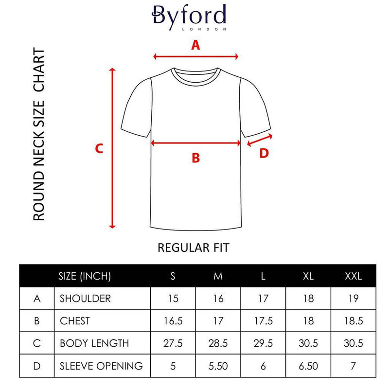 (2 Pcs) Byford Men 100% Cotton Round Neck Short Sleeve Singlet Assorted Colour- BID773R