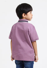 Forest Kids Premium Weight Cotton Stretchable Polo T Shirt Collar Tee | Baju T Shirt Budak Lelaki - FK20112