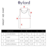 (2 Pcs) Byford Men 100% Cotton Sleeveless Singlet Assorted Colour- BID772S