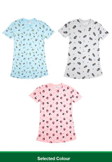 (1 Set) Forest x Disney  D100 Ladies 100% Cotton Sleep Dress Pyjamas - WPD0024