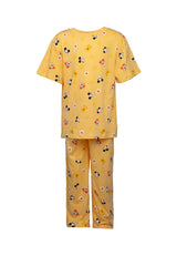 ( 1 Set ) Forest x Disney Kids Unisex 100% Cotton Short Sleeve Long Pants Pyjamas Set - WPJ0005