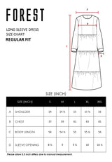 Forest x Hatta Dolmat Ladies Woven Long Sleeve Maxi Tiered Dress | Baju Perempuan - 885044