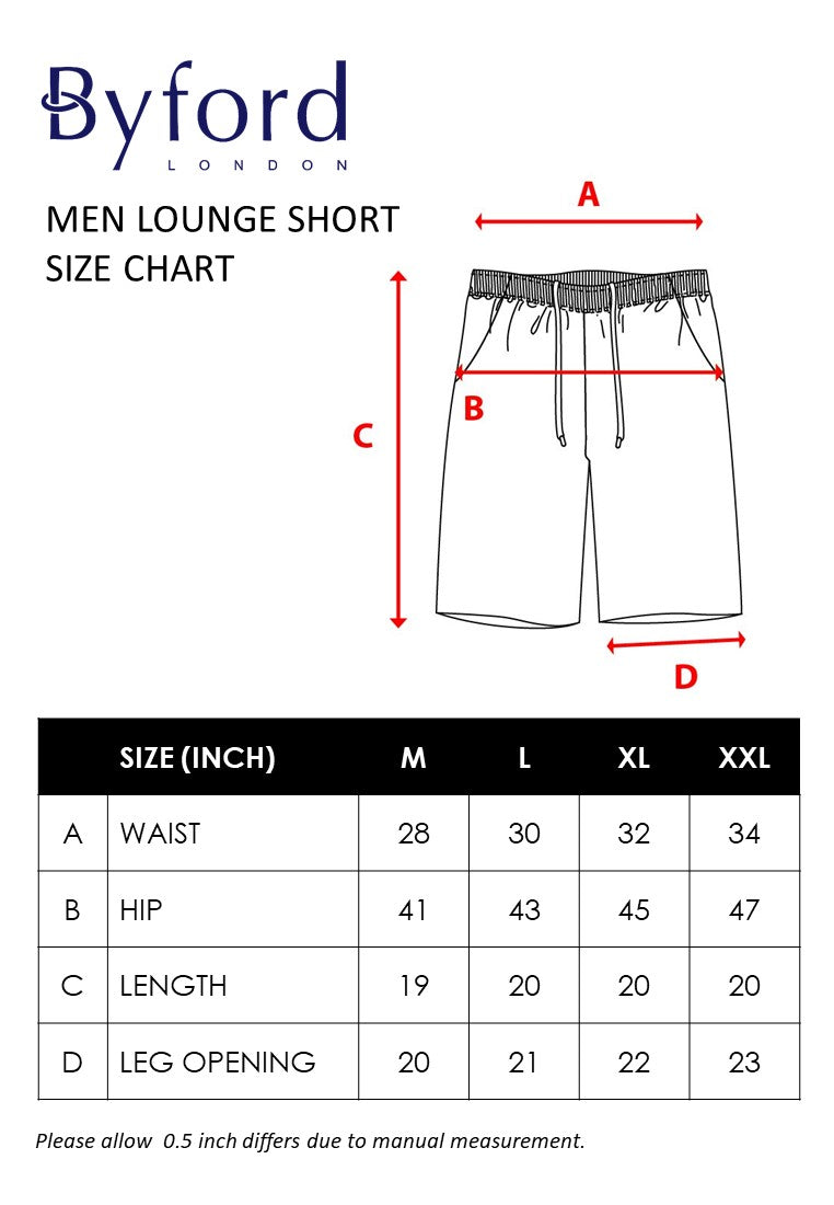 ( 1 Piece ) Byford Lounge Short Cotton Men | Seluar Pendek Lelaki - BPD850KB