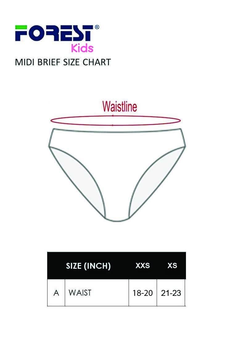 Shinchan Kids Cotton Spandex Girl Midi Panties ( 5 Pieces ) Assorted Colours - CLJ0002D