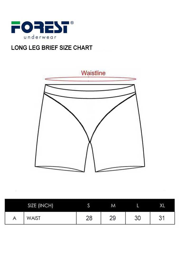 ( 1 Piece ) Forest Ladies Bamboo Spandex Underwear Women Anti Chafing Long Leg Brief | Seluar Dalam Wanita - OLD0012BB